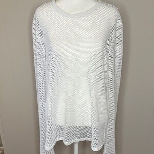 NWOT Dolls Kill Ashen Atlas Unisex Fishnet Top - White